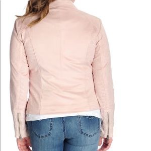 Faux suede biker jacket